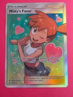 Pokemon TCG Misty's Favor Full Art Holo Ultra Rare 235/236 Sm-Unified Minds EN - Image 1