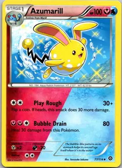 POKEMON AZUMARILL 77/114 STEAM SIEGE NM/M - Image 1