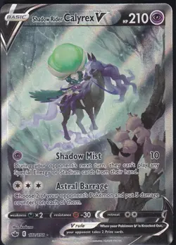 NM-Mint Shadow Rider Calyrex V - 172/198 - Full Art Ultra Rare Pokemon Chilling - Image 1