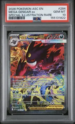 2026 POKEMON ASC EN-ASCENDED HEROES #284 MEGA GENGAR EX PSA 10 - Image 1