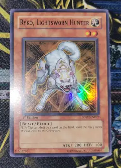 Ryko, Lightsworn Hunter LODT-EN022 1st Edition Super Rare MP Yugioh - Image 1