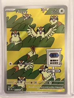 Pokemon Pidgey Illustration Rare Holo SV03 Obsidian Flames 207/197 60 HP Card - Image 2