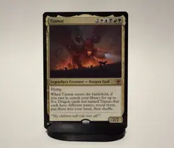 Magic: The Gathering Tiamat AFR Mythic Five-Color Legendary Dragon Creature Card - Image 1