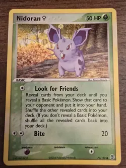 Pokemon Nidoran 70/112 Reverse Holo Card Fire Red & Leaf Green Near Mint - Image 1