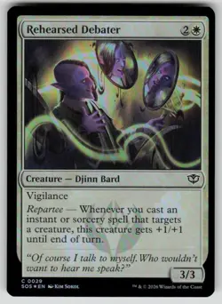 Rehearsed Debater Foil Common Secrets of Strixhaven 29 MTG Near Mint 2026 - Image 1