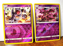 POKEMON NIDOQUEEN 56/181 & NIDOKING 59/181 REVERSE HOLO RARES SUN & MOON TEAM UP - Image 1
