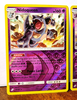 POKEMON NIDOQUEEN 56/181 & NIDOKING 59/181 REVERSE HOLO RARES SUN & MOON TEAM UP - Image 2