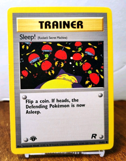 POKEMON SLEEP! 79/82 1ST EDITION TRAINER TEAM ROCKET LP SNORLAX - Image 1