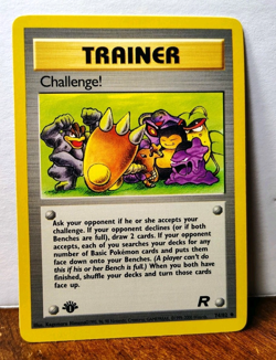 POKEMON CHALLENGE! 74/82 1ST EDITION TRAINER TEAM ROCKET LP-NM MACHAMP SNORLAX - Image 1