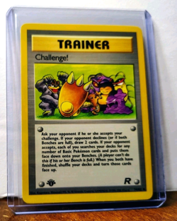 POKEMON CHALLENGE! 74/82 1ST EDITION TRAINER TEAM ROCKET LP-NM MACHAMP SNORLAX - Image 5