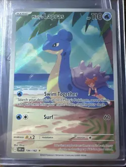 Misty's Lapras 194/182 Illustration Rare, Destined Rival, Holo, Pokemon TCG, NM - Image 1