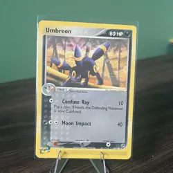 Pokemon Umbreon 24/100 Sandstorm Rare Regular 80 HP Confuse Ray Moon Impact 2003 - Image 1