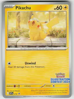 Pikachu (Illustration Contest 2024) 214 Promo Scarlet & Violet Promo Pokemon NM - Image 1