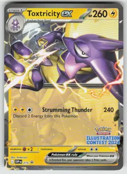 Toxtricity ex (Illustration Contest 2024) 215 Scarlet & Violet Promo Pokemon NM - Image 1