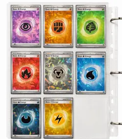 Pokemon TCG Terapagos Ex UPC 8 Cracked Ice Holo Energy Lot Complete Set NM - Image 1