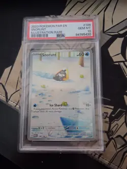 Pokemon Snorunt 188/182 SV04 Paradox Rift PSA 10 Illustration Rare Holo - Image 1
