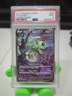 2021 POKEMON SWSH #245 FA/CELEBI V FUSION STRIKE MINT 9 - Image 1
