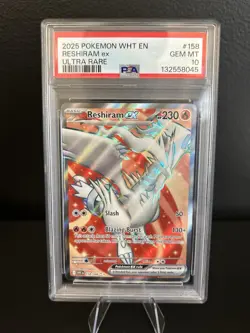 Pokemon TCG Reshiram EX 158/086 White Flare Holo PSA 10 - Image 1
