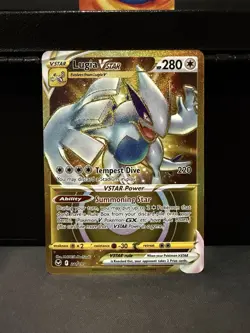 Pokemon TCG Lugia VSTAR (Gold) (211) Secret Rare Silver Tempest 211/195 NM - Image 1