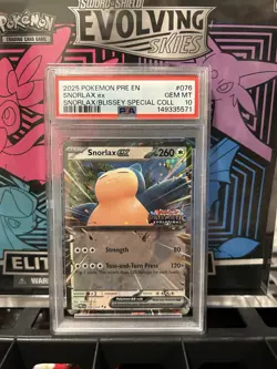2025 POKEMON PRE EN PRISMATIC EVOLUTIONS STAMP #076 SNORLAX ex PSA 10 - Image 1