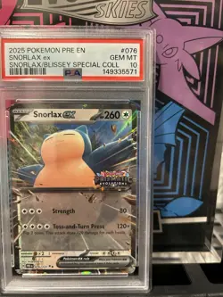2025 POKEMON PRE EN PRISMATIC EVOLUTIONS STAMP #076 SNORLAX ex PSA 10 - Image 2