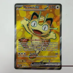 Meowth EX 107/088 Perfect Order Full Art Ultra Rare Holo Pokemon TCG Card NM - Image 1