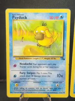Golduck 35/62 & Psyduck 53/62 Fossil Played Pokemon Cards - Image 2