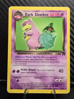 Pokemon TCG Dark Slowbro 29/82 Team Rocket Non Holo Vintage Rare Card LP - Image 1