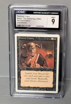 revised edition Demonic Tutor grade 9 CGC 1994 Magic The Gathering MTG WOTC - Image 1