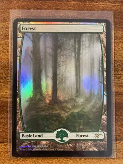 MTG✨FOREST Judge Full Art FOIL✨RARE Basic Land MINT T. Nielsen Art 2014 UNPLAYED - Image 1