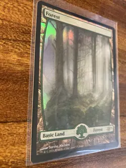 MTG✨FOREST Judge Full Art FOIL✨RARE Basic Land MINT T. Nielsen Art 2014 UNPLAYED - Image 3