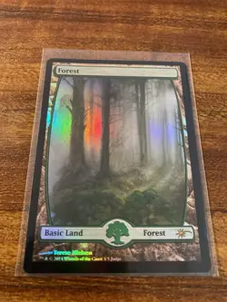 MTG✨FOREST Judge Full Art FOIL✨RARE Basic Land MINT T. Nielsen Art 2014 UNPLAYED - Image 5
