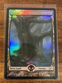 MTG✨SWAMP Judge Full Art FOIL✨RARE Basic Land MINT T. Nielsen Art 2014 UNPLAYED - Image 1
