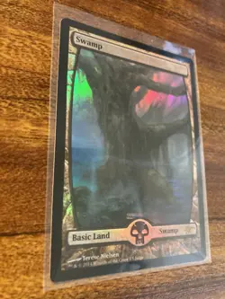 MTG✨SWAMP Judge Full Art FOIL✨RARE Basic Land MINT T. Nielsen Art 2014 UNPLAYED - Image 3
