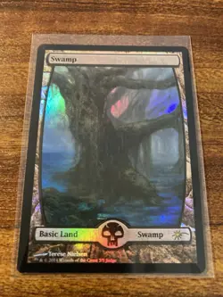 MTG✨SWAMP Judge Full Art FOIL✨RARE Basic Land MINT T. Nielsen Art 2014 UNPLAYED - Image 5