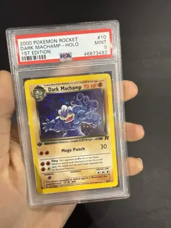 Pokemon TCG Dark Machamp 10/82 Team Rocket Holo 1st Edition PSA 9 - Image 2