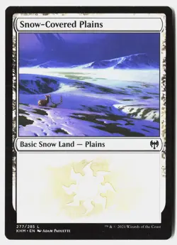 MTG - Snow-Covered Plains () 277 Near Mint Kaldheim - Image 1