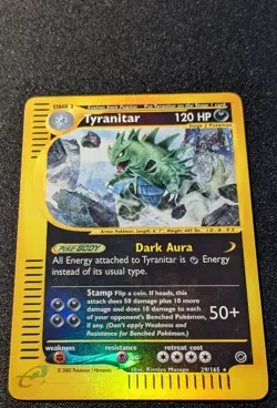 Pokemon EXPEDITION - #29/165 Tyranitar - Reverse Holo - ENG - Near Mint- - Image 4