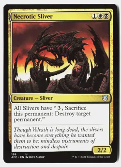 MTG - Necrotic Sliver 188 Near Mint Commander: Adventures in the Forgotten Realm - Image 1