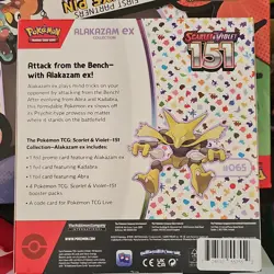 Pokemon Scarlet & Violet 151 Alakazam Kadabra Abra Collection Box Promo Booster - Image 2