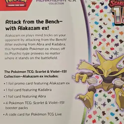 Pokemon Scarlet & Violet 151 Alakazam Kadabra Abra Collection Box Promo Booster - Image 4