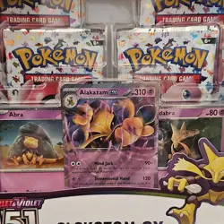Pokemon Scarlet & Violet 151 Alakazam Kadabra Abra Collection Box Promo Booster - Image 5