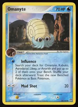Omanyte 56/108 Common Power Keepers Pokemon Lightly Played - Image 1