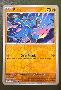 Pokemon TCG Riolu 50/131 Prismatic Evolutions SV8.5 Reverse Holo NM - Image 1