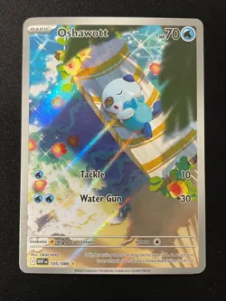 Pokemon Oshawott Illustration Rare SV: White Flare 105/086 NM - Image 1