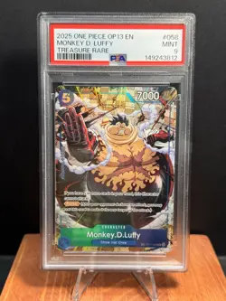 ONE PIECE OP13- 058 CARRYING ON HIS WILL TREASURE RARE MONKEY D. LUFFY PSA 9 - Image 1
