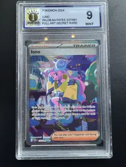 2024 Pokemon S&V Paldean Fates Iono 237/091 Special Illustration Rare Mint PSA 9 - Image 1
