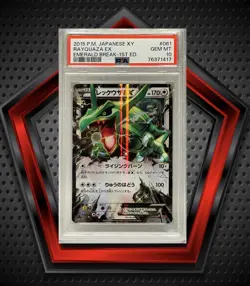 Rayquaza EX *PSA 10* 2015 Pokemon 1st Edition Japanese XY Emerald Break #61 - Image 1