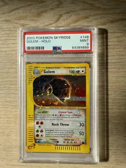 Pokemon Golem Skyridge Crystal Reverse Holo Rare #148 PSA 9 SWIRL - Image 1