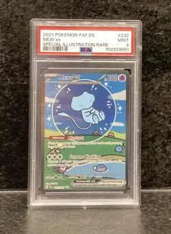 Pokemon Mew ex 232/091 SV: Paldean Fates Special Illustration Rare Holo PSA 9 - Image 1